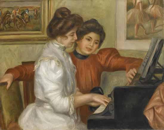 Pierre Auguste Renoir Yvonne et Christine Lerolle au piano oil painting picture